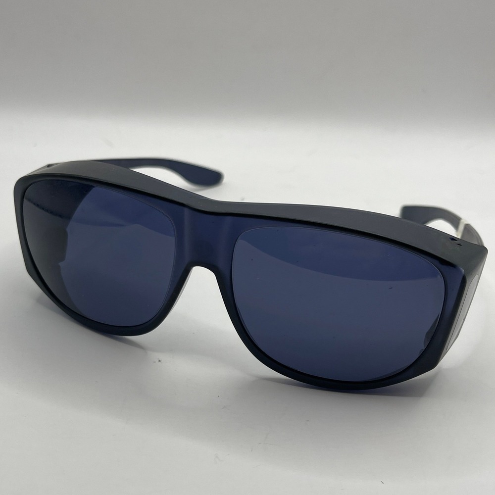 Solar Shield Fit Over Sunglasses Navy Blue Square Smoke Lens SS SQ LITE 29003